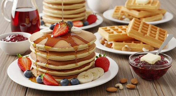 Les pancakes et waffles : une tradition gourmande du petit-déjeuner américain à explorer